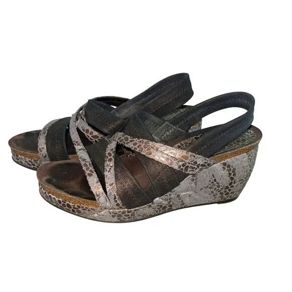 Donald J Pliner Womens Sandals Brown Size 9 Becky Wedge Espresso Strappy - Picture 2 of 9